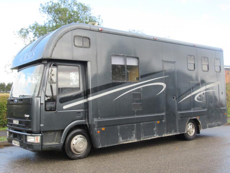 22-370-Iveco Eurocargo 75E15 7.5 Ton Coach built by Moorhouse coach builders. Stalled for 3. Smart living, sleeping for 4. Toilet and shower.