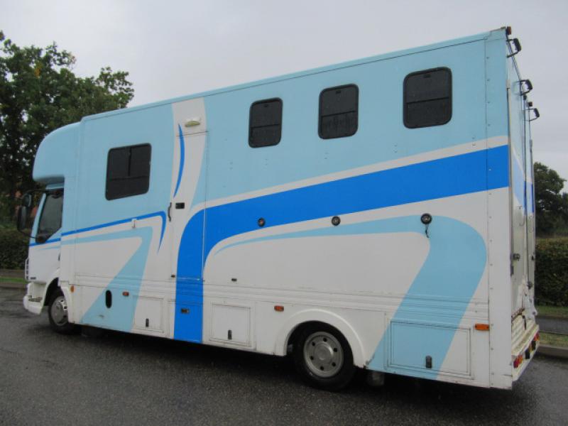 22-371-2005 DAF LF 150 7.5 Ton Coach built by McPhie coach builders. Stalled for 3 with smart living, toilet and shower.