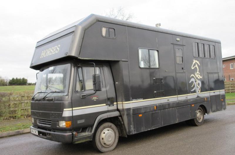 22-436-DAF 45 130 7.5 Ton Coach built by Mulberry coach builders. Stalled for 3 with smart spacious living. Fitted toilet. Full tilt cab