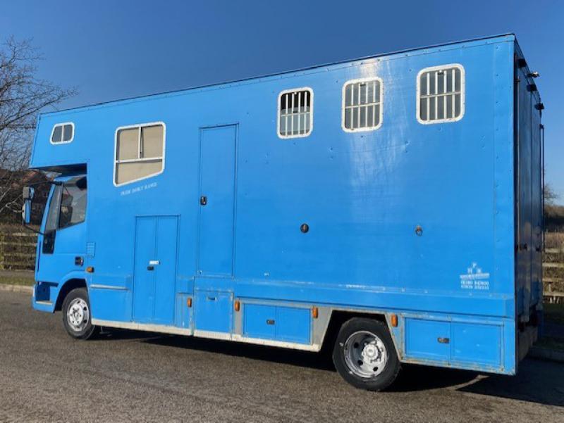 23-488-**NEW PRICE**  2002 Model 51 Iveco Eurocargo 75E15 7.5 Ton Coach built by Pride horseboxes. Stalled for 3. Smart day living area.. Large external tack locker which does not intrude into the horse area.. Full tilt cab