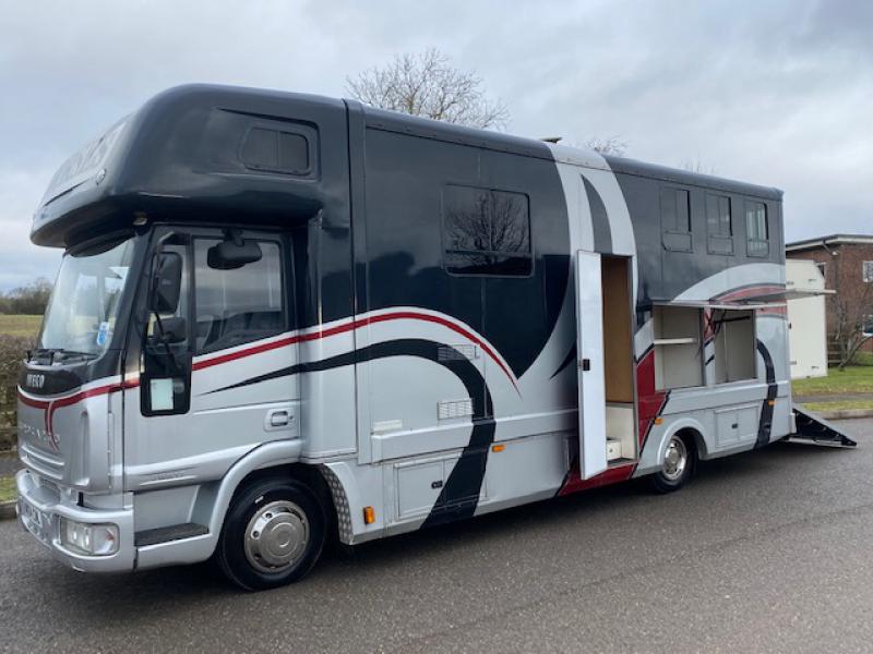 23-491-**NEW PRICE**  2005 Model 54  Iveco Eurocargo 7.5 Ton, coach built by ABI. Stalled for 3 with smart spacious living, sleeping for 4. Toilet and shower. Full tilt cab