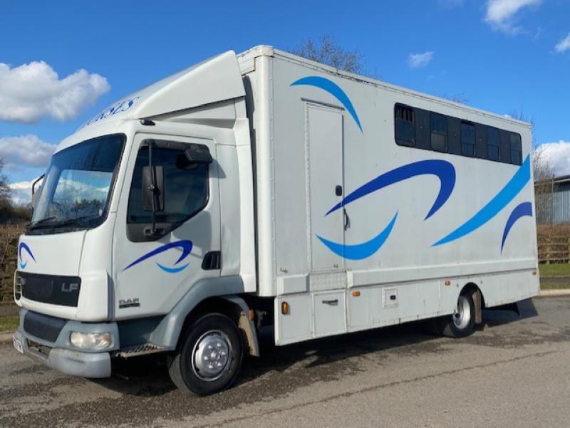 23-504-2004 Model DAF LF 150 7.5 Ton Professional build by TS Harker coach builders. Stalled for 4. Full tilt cab. Excellent condition throughout!