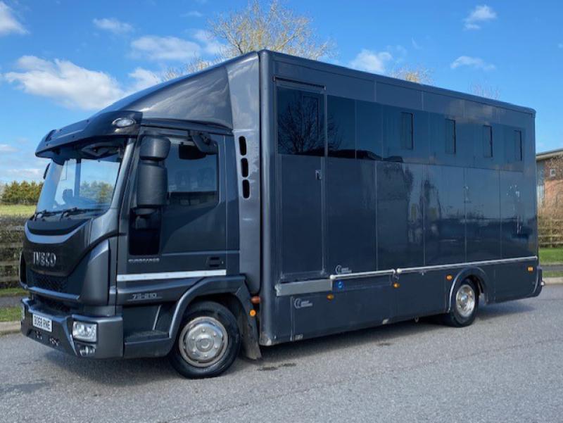 23-525-2019 Model 68 Iveco Eurocargo 75E210 Automatic 7.5 Ton Coach built by Quighley Coach builders. Stalled for 4. Horsebox from new!  Euro 6..