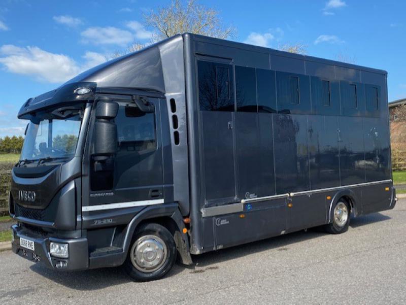 23-525-2019 Model 68 Iveco Eurocargo 75E210 Automatic 7.5 Ton Coach built by Quighley Coach builders. Stalled for 4. Horsebox from new!  Euro 6..