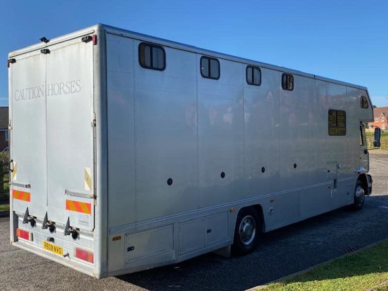 23-528-14 Ton MAN 225 HGV Coach built by PRB Coach builders. Stalled for 4. Smart luxurious living with sleeping for 4. Large bathroom. Large external tack locker which does not intrude into the horse area..
