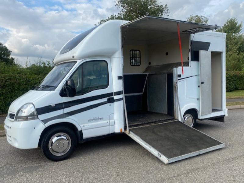23-530-2006 Model Nissan Interstar 3.5 Ton Coach built by Wren. Long stall model. Stalled for 2 rear facing. Full wall. Smart changing area at rear. Excellent condition throughout