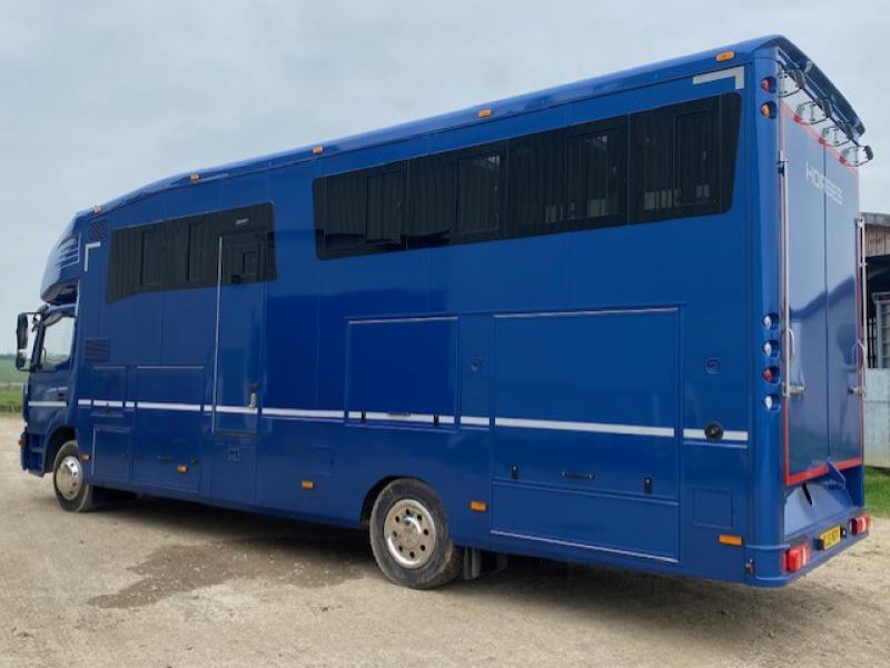 23-537-Brand New Build by Olympic Coach builders, mounted on a 15 Ton 2015 Mercedes Benz Atego chassis. Stalled for 4. Smart luxurious living with large slide out. Sleeping for 6. Huge specification. Stunning truck