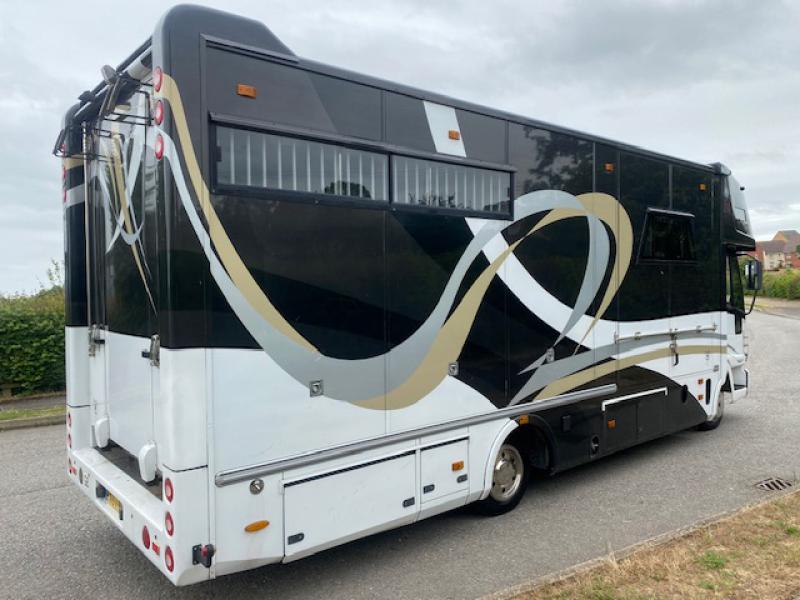 23-587-Beautiful 7.5 Ton 2007 Iveco Eurocargo 75E17 Coach built by Lehel coach builders. Stalled for 3. Smart luxurious living with large slide out. Sleeping for 4. Huge specification throughout. Only 28,337 Miles from new! Full tilt cab