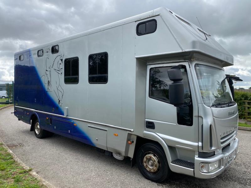 23-637-2007 Iveco Eurocargo Automatic 12 Ton Coach built by Whittaker coach builders. Stalled for 3 with smart luxury living, sleeping for 4. Toilet and shower.  Rear air suspension.. Only 46,540 miles from new!