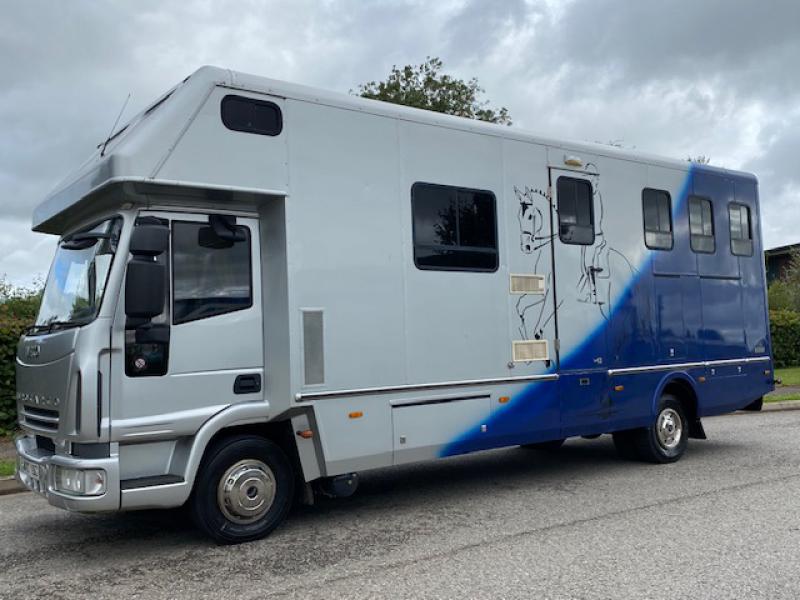 23-637-2007 Iveco Eurocargo Automatic 12 Ton Coach built by Whittaker coach builders. Stalled for 3 with smart luxury living, sleeping for 4. Toilet and shower.  Rear air suspension.. Only 46,540 miles from new!