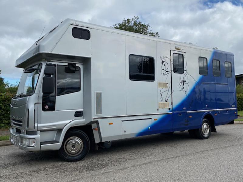 23-637-2007 Iveco Eurocargo Automatic 12 Ton Coach built by Whittaker coach builders. Stalled for 3 with smart luxury living, sleeping for 4. Toilet and shower.  Rear air suspension.. Only 46,540 miles from new!