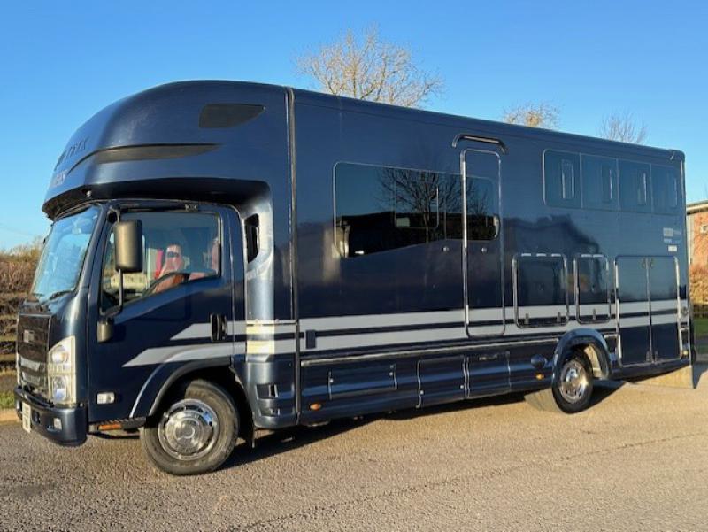24-743-2017 66 Isuzu N75190 Automatic 7.5 Ton Equi-trek Endeavour Excel. Stalled for 3. Smart luxury living, toilet and shower. Sleeping for 4. Beautiful condition throughout.. Euro 6