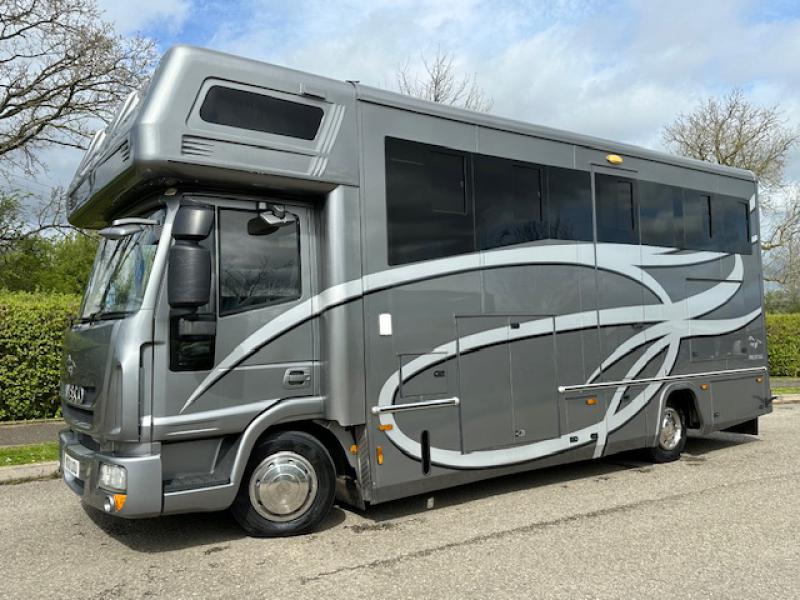 24-797-2010 Iveco Eurocargo 75E16 Automatic 7.5 Ton Coach built by Prestige horseboxes. Stalled for 2. Smart luxurious living, sleeping for 4. Large bathroom. Underfloor storage, Full tilt cab.